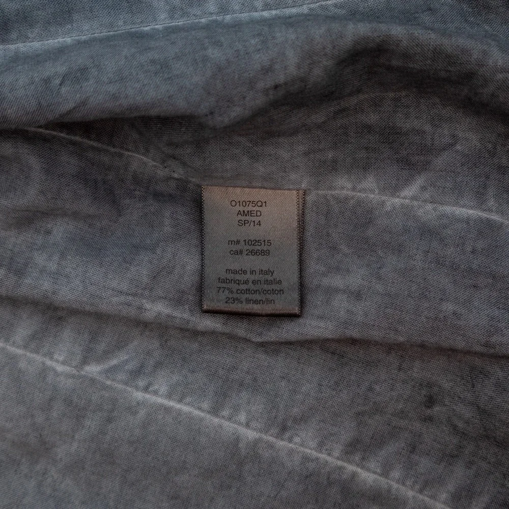 MSRP $1500 John Varvatos Cold Water Dye Hook Bar Jacket Tailored Sz 50 EU 40 US‎